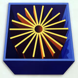 web Yellow Cog, Acrylic Canvas Board, 83 x 83cm