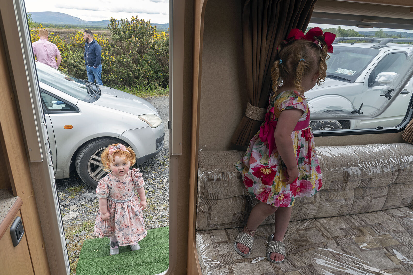 Two Girls in Caravan, Tipperary, Ireland 2021