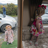 Two Girls in Caravan, Tipperary, Ireland 2021