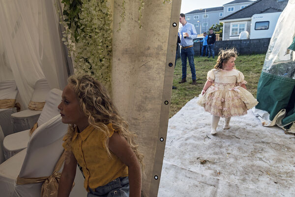 Two Girls at Marquee Party, Galway, Ireland 2020