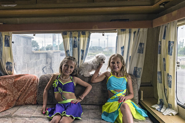 Reilly Sisters with Their Dog, Wexford, Ireland 2019