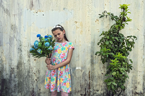 Alesha, Blue Flowers, Dublin, Ireland 2020