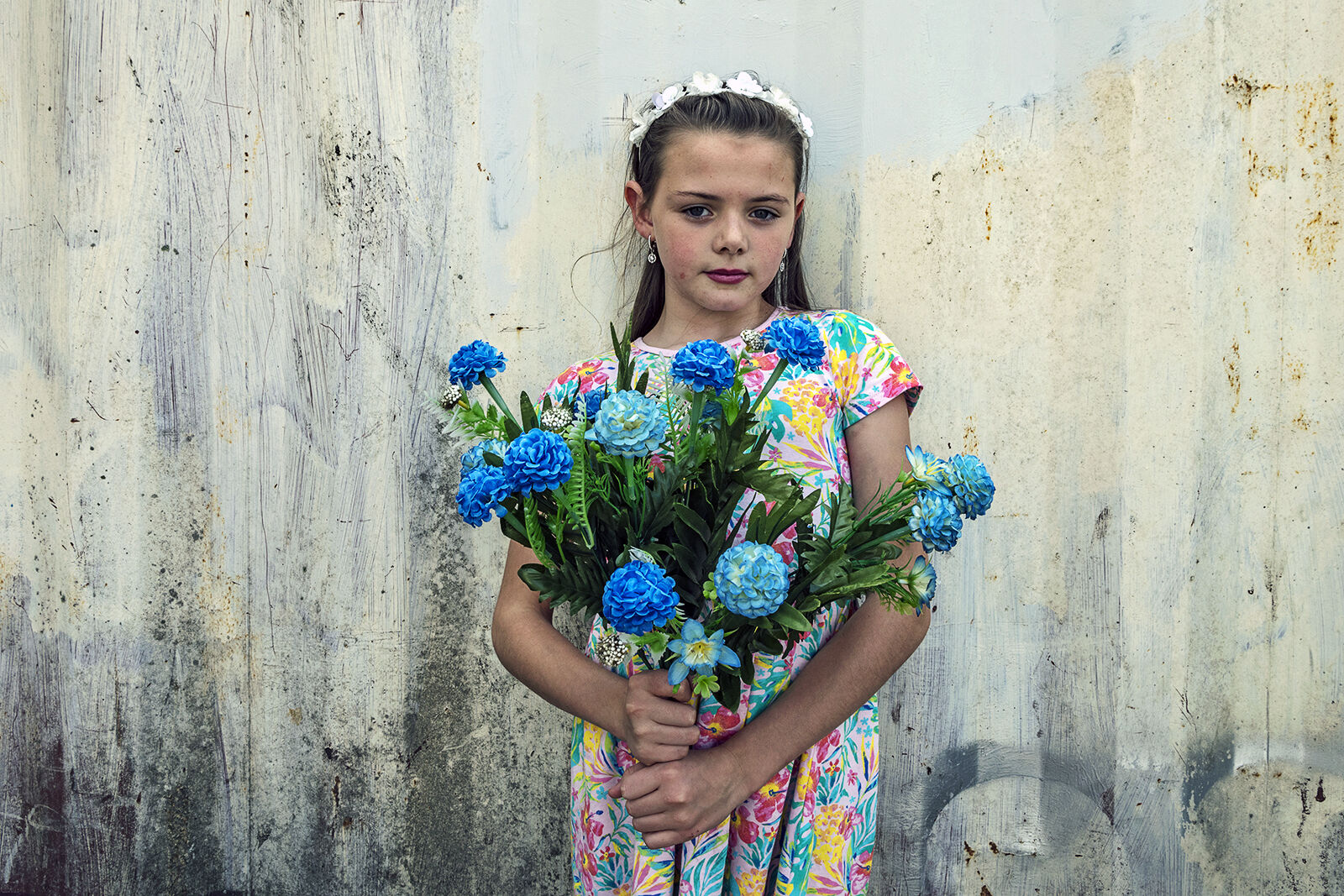 Alesha, Blue Flowers, Dublin, Ireland 2020