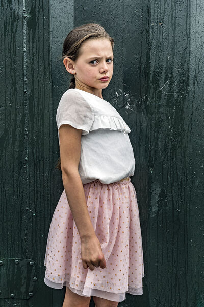 Alesha, Pink Skirt, Dublin, Ireland 2019