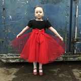Alesha's Red Dress on New Year's Day, roadside campsite, Tipperary, Ireland 2019