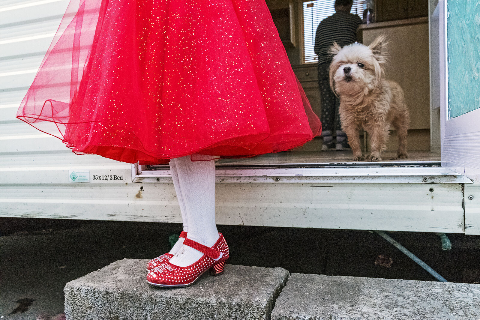 Alesha's Red Dress and Shoes, Tipperary, Ireland 2019