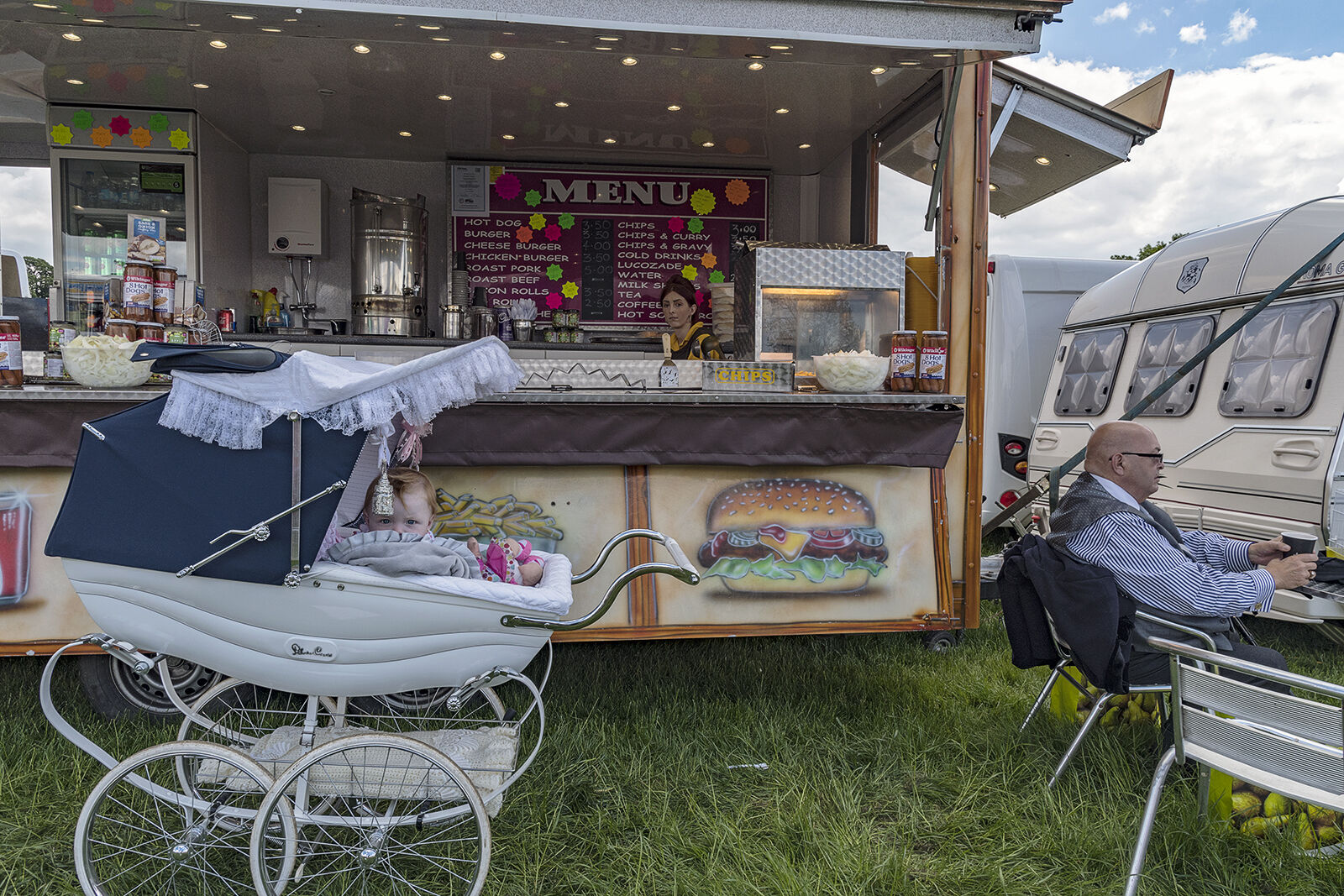 Baby in Pram, Appleby, UK 2019
