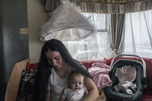 Biddy getting Nellie-Rose Ready for Christening, Tipperary, Ireland 2020