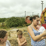 Biddy and her newborn, roadside campsite, Tipperary, Ireland 2018