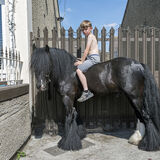 Boy on Black Gypsy Horse, Dublin, Ireland 2022