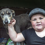 Boy with Lurcher, Tipperary, Ireland 2020