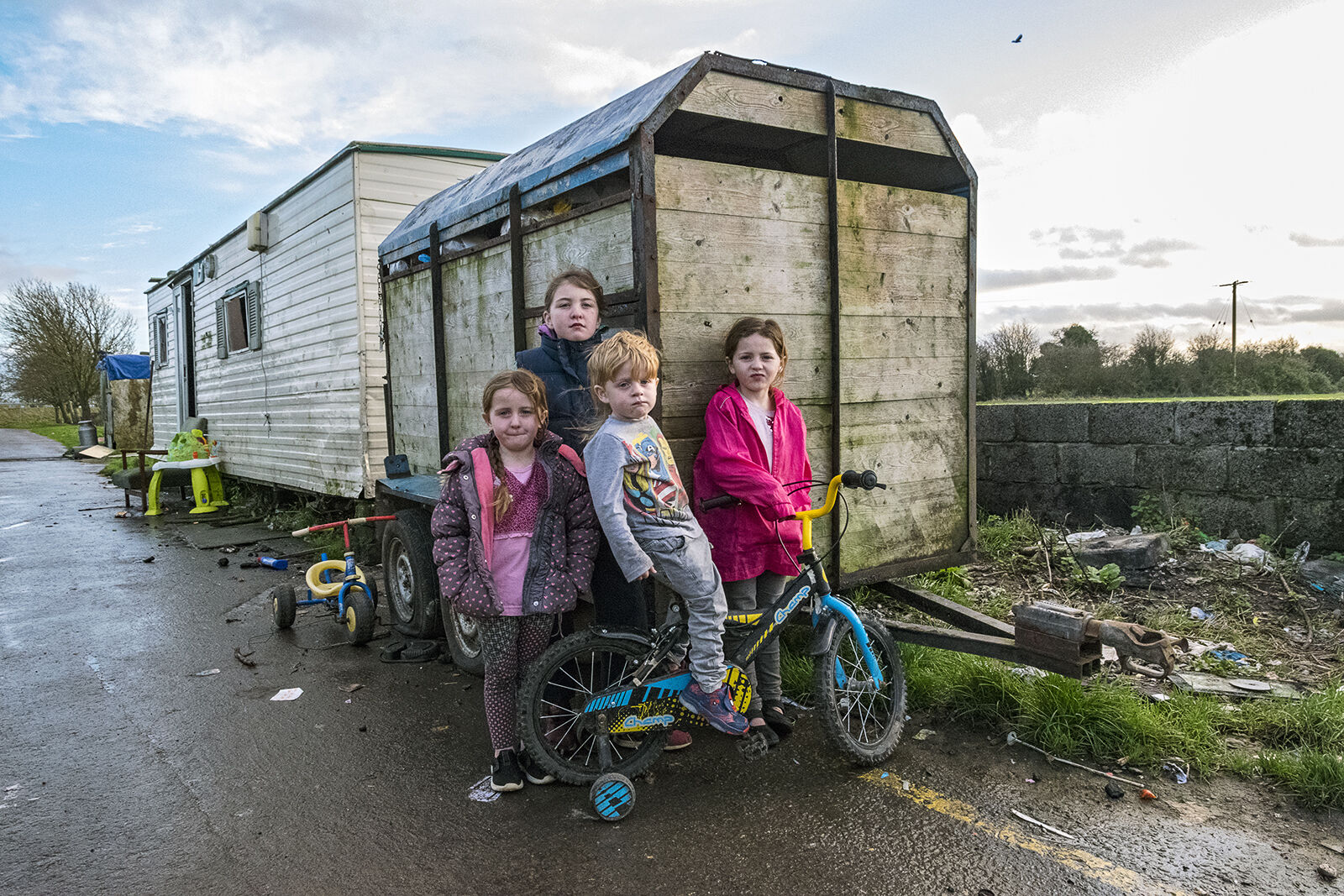Reilly Siblings, roadside campsite, Tipperary, Ireland 2018