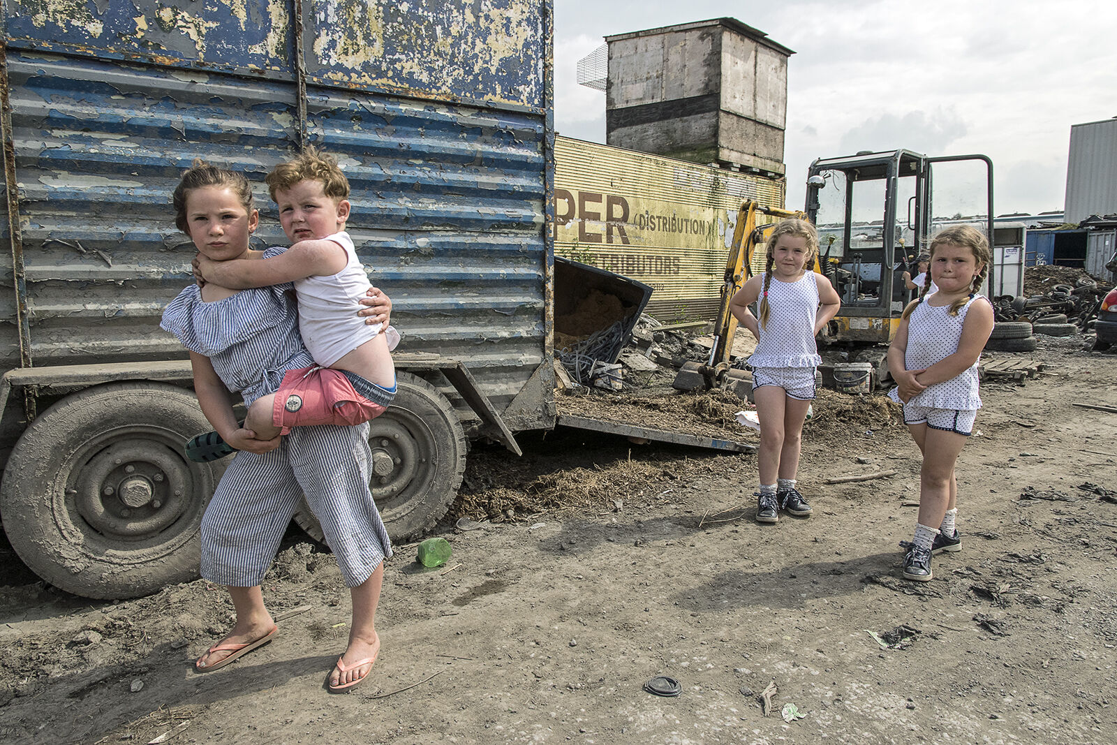 Donoghue Kids in Scrapyard, Limerick, Ireland 2019