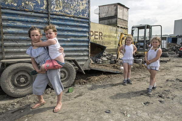 Donoghue Kids in Scrapyard, Limerick, Ireland 2019