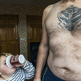Girl and Grandfather's Tattoo, Tipperary, Ireland 2020