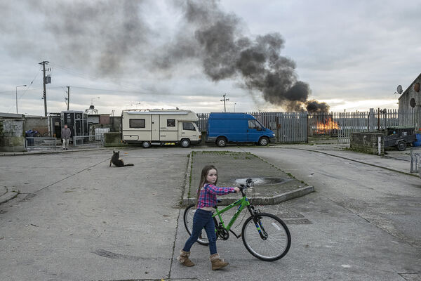 Girl with Bicycle, New Year's Eve 2018, Limerick, Galway, 2018
