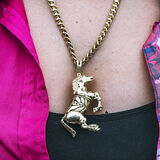 Gold Gypsy Horse Pendant, Appleby, UK 2019