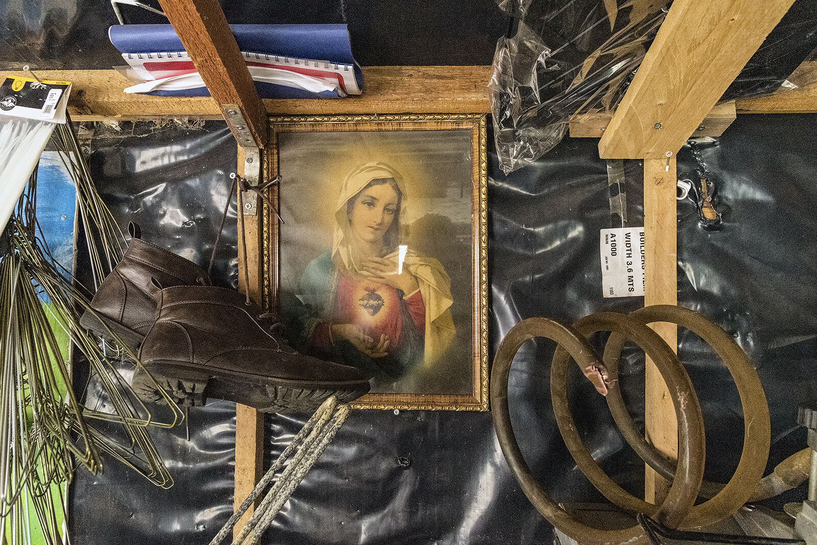 Holy Picture in A Tinsmith's Shed, Dublin, Ireland 2019