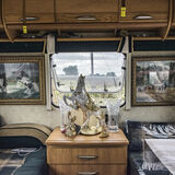 Inside Jimmy and Ally's Caravan, Tipperary, Ireland 2019
