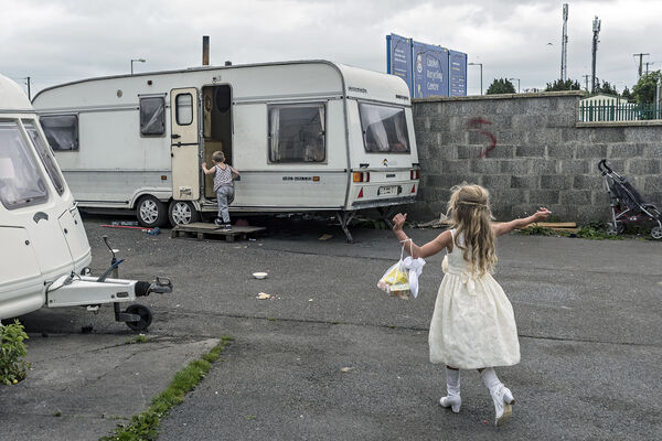 Kelly head home after her first holy communion, Tipperary, Ireland 2019