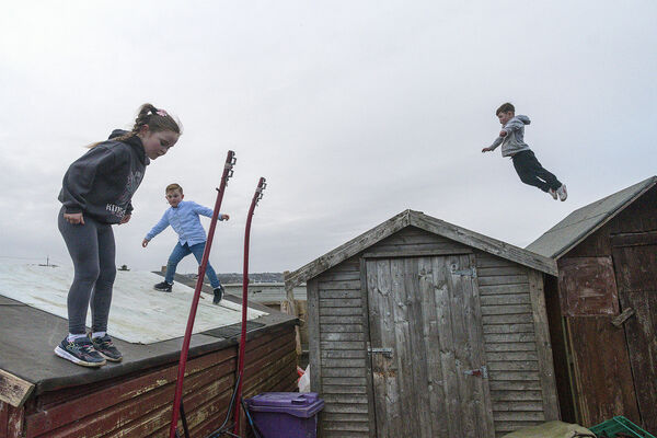 McCarthy Children Playing On The Roof, Cork, Ireland 2024