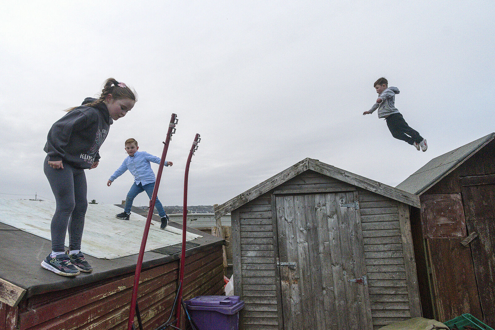 McCarthy Children Playing On The Roof, Cork, Ireland 2024