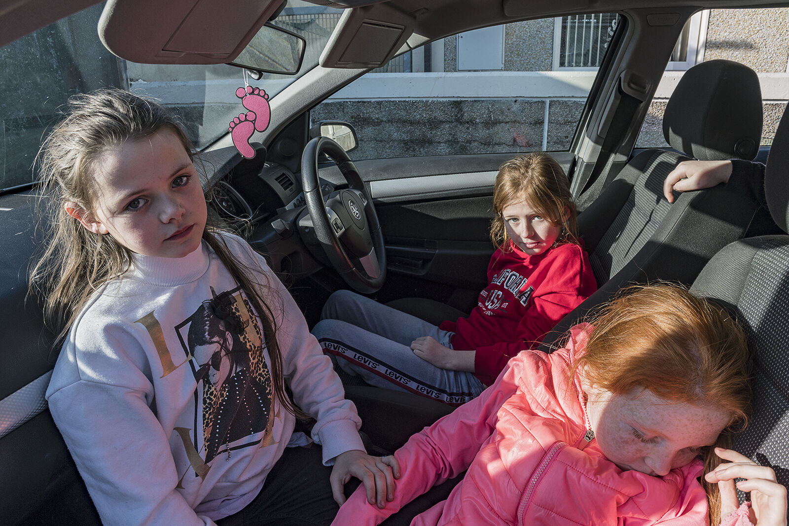 Labre Park Girls in Car, Dublin, Ireland 2020