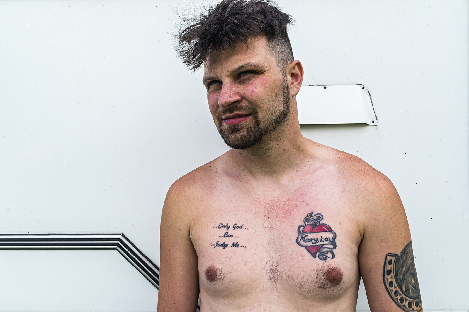 Man With Tattoo, Appleby, UK 2019