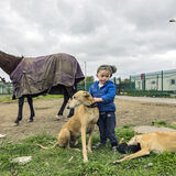 Michael with Dogs and Horse, Tipperary, Ireland 2018