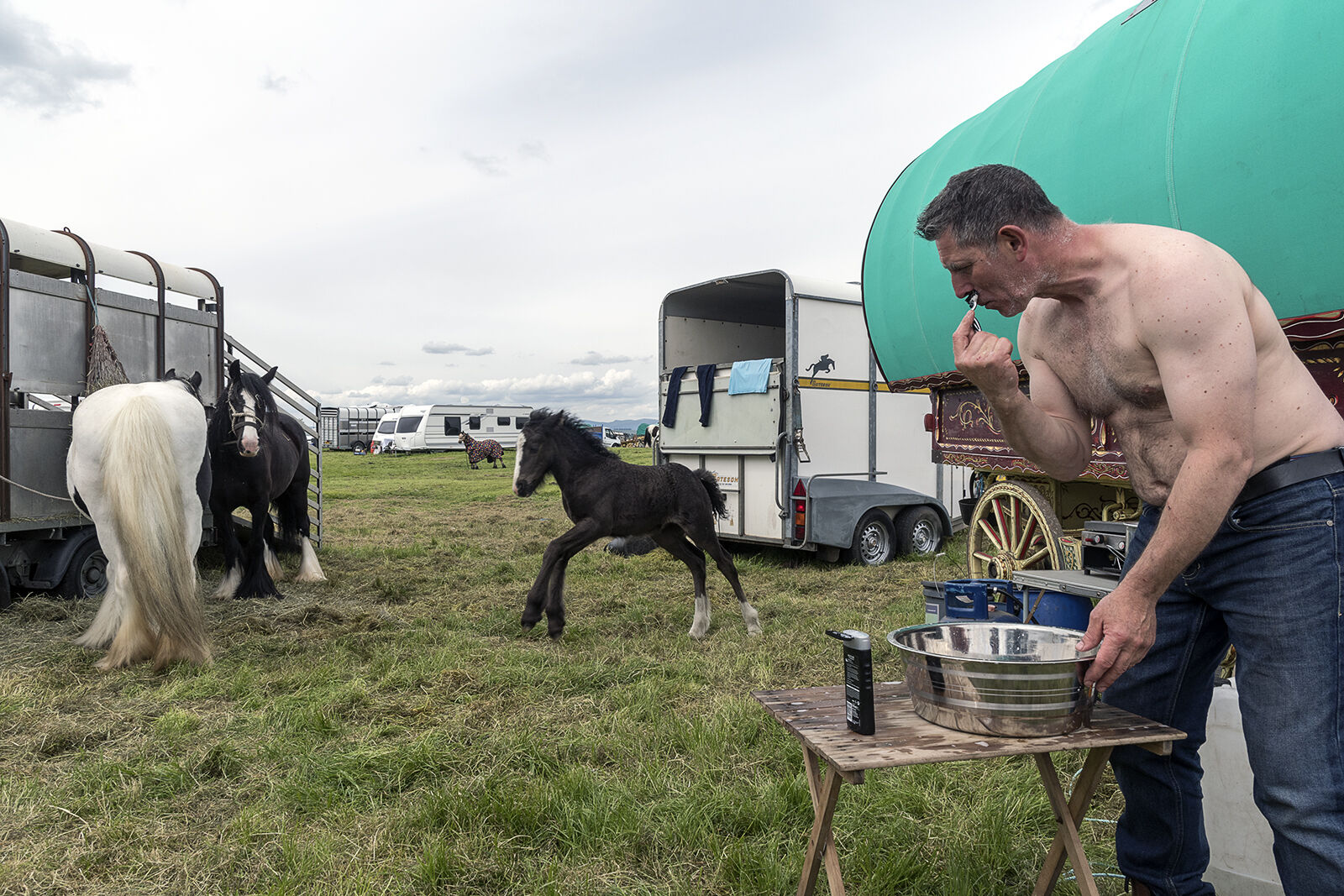 Morning Shave, Appleby Horse Fair, UK 2018
