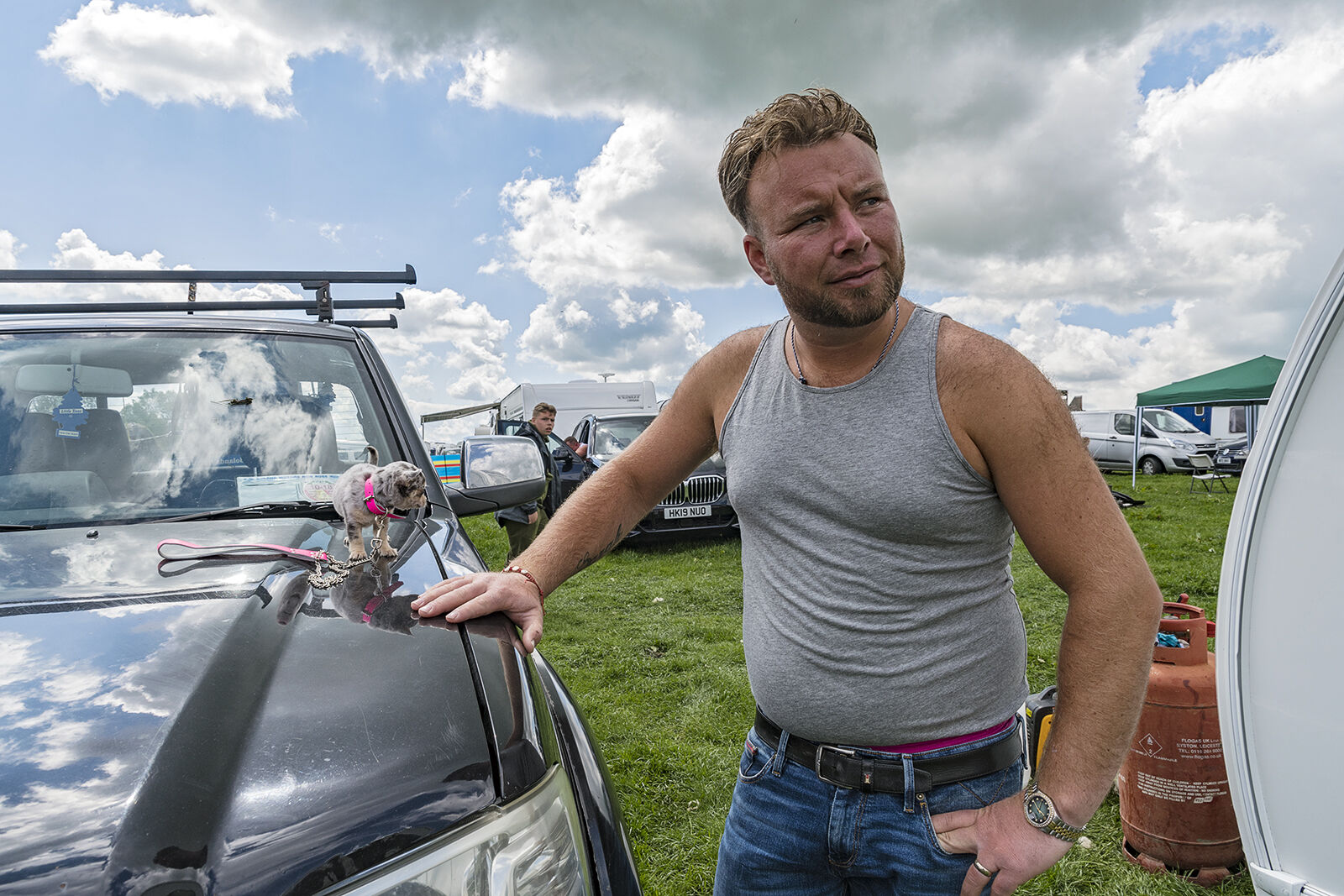 Man With Puppy, Appleby, UK 2019