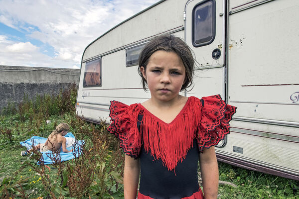 Nikita in Red Gypsy Dress, Tipperary, Ireland 2018