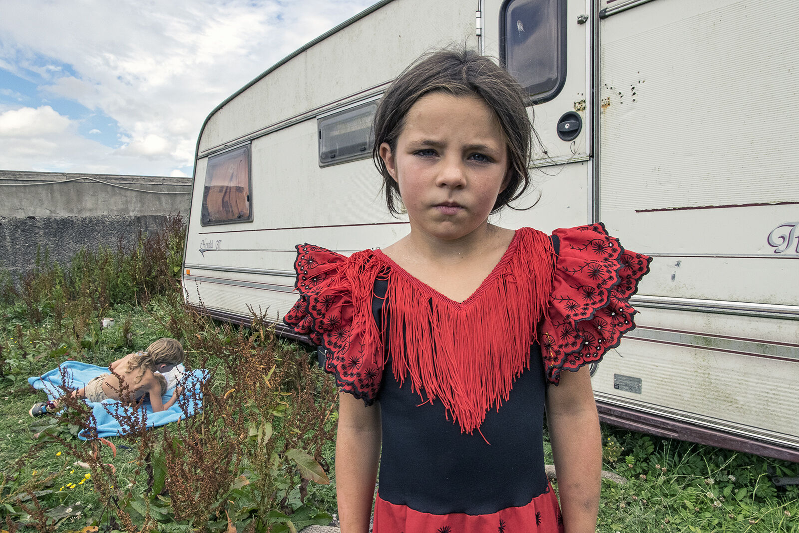 Nikita in Red Gypsy Dress, Tipperary, Ireland 2018