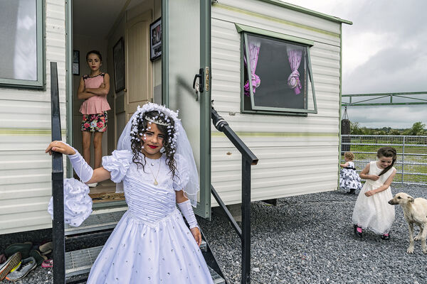 Nikita on Her First Holy Communion with Her Sisters, Tipperary, Ireland 2019