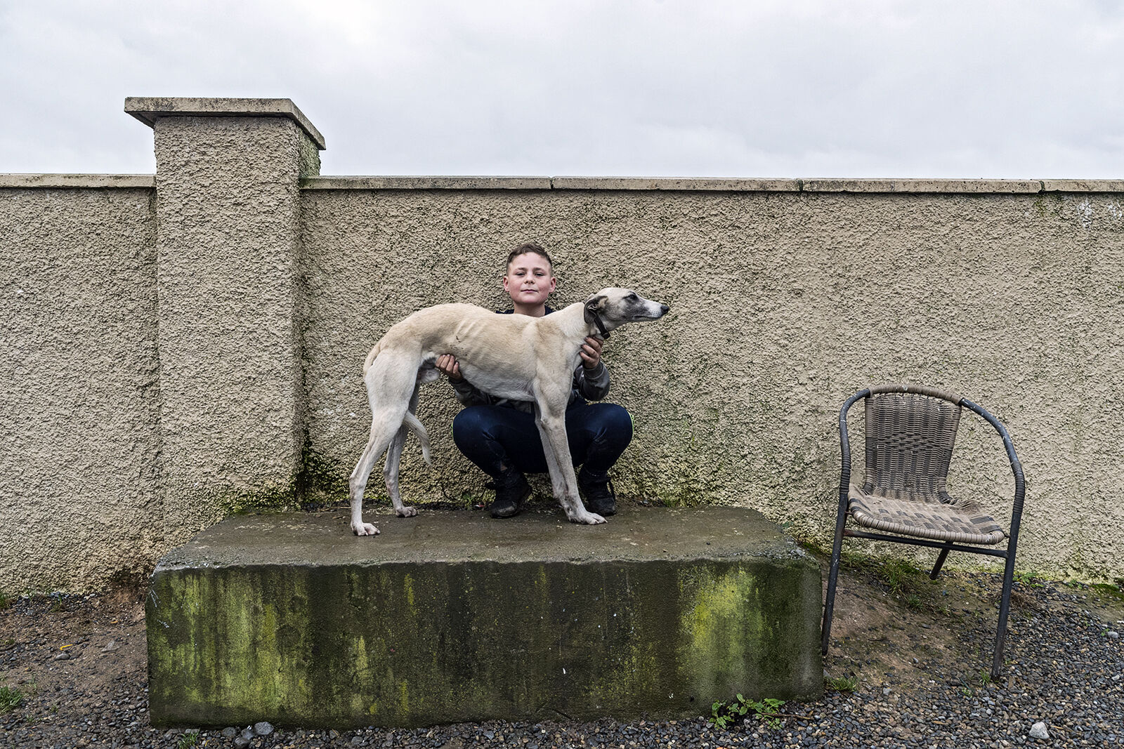 Boy With Lurcher, Tipperary, Ireland 2020