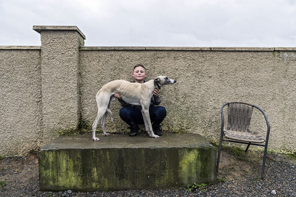 Boy With Lurcher, Tipperary, Ireland 2020