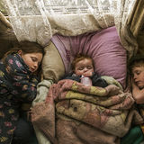 Naptime in Reilly's Caravan, roadside campsite, Tipperary, Ireland 2019