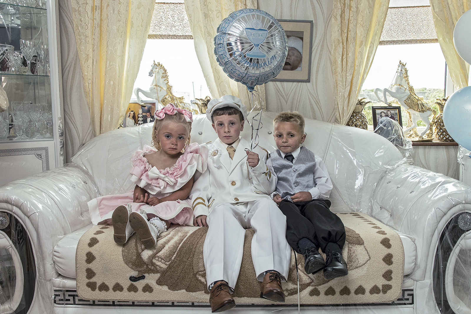 Rocky's First Holy Communion with cousin Charlotte and James, Tipperary, Ireland 2019