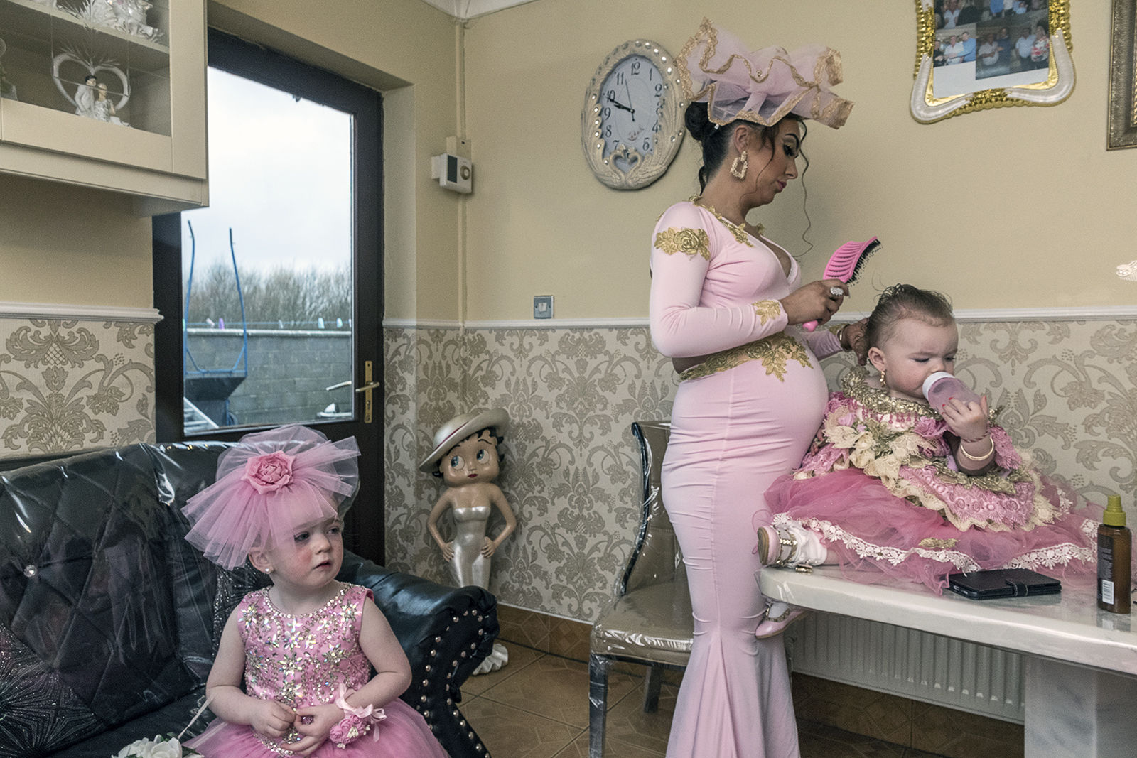Santanna getting girls ready for wedding, Galway, Ireland 2019