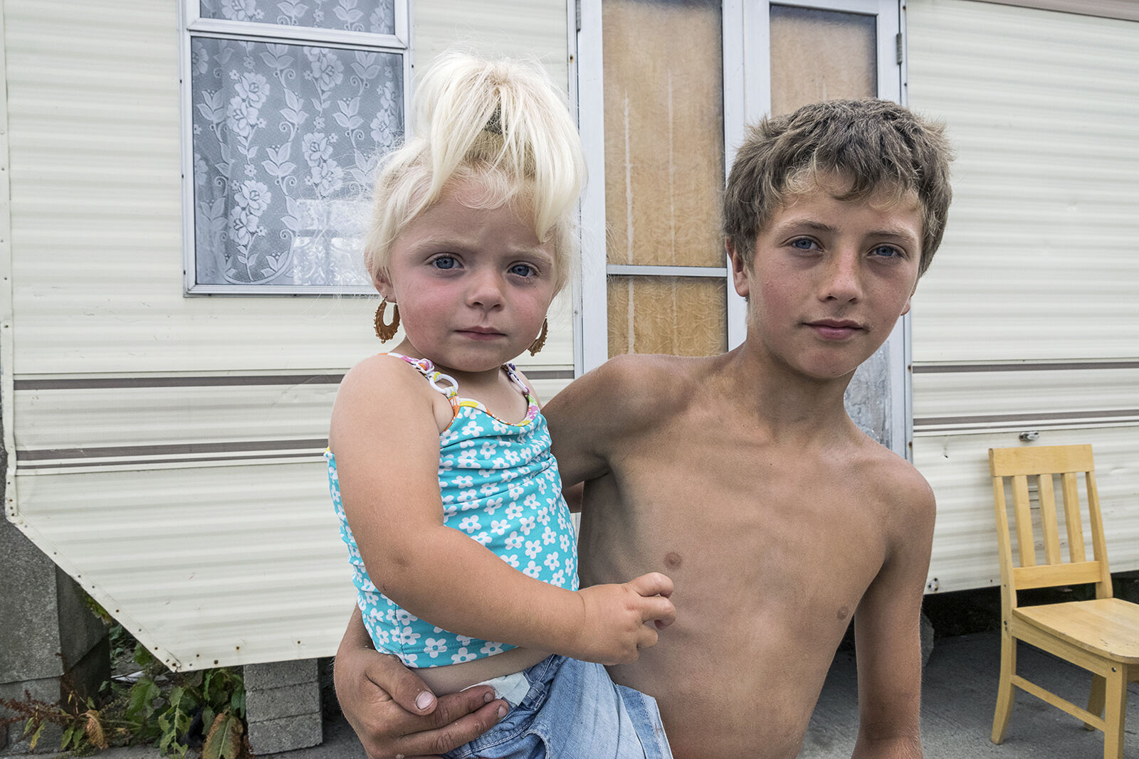Charlotte and Tommy, roadside campsite, Tipperary, Ireland 2018