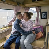 William and Pricilla Kissing in their Caravan, Tipperary, Ireland 2018