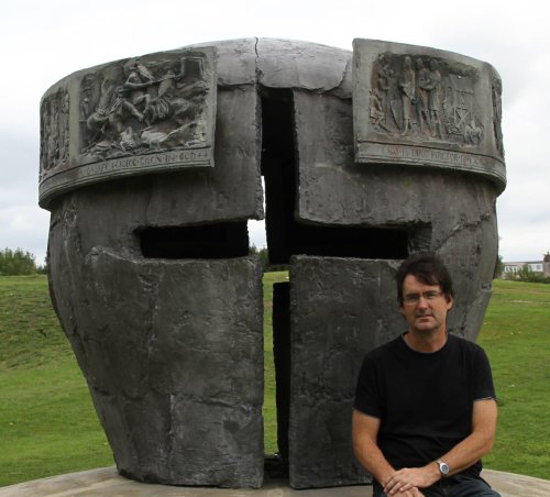 Darren Baker at the Lewes Monument where Simon de Montfort defeated the numerically superior forces of Henry III, Prince Edward and Richard, Earl of Cornwall