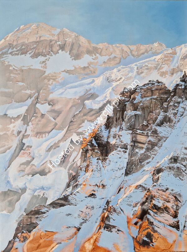 Progress oil painting