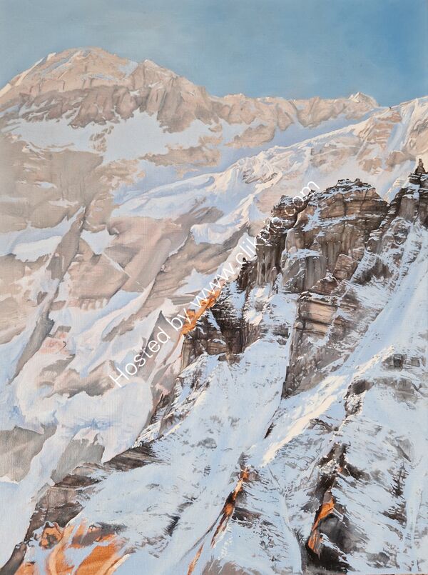 Unfinished oil painting
