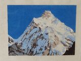 Jannu Mirgin La Nepal Acrylic on Nepalese Lokta paper