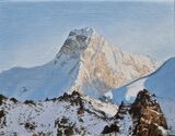 Jannu miniature painting oil Nepal Sikkim India Singalia ridge