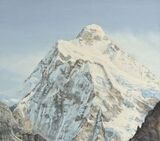 Jannu oil miniature painting Mirgin La Kanchenjunga Nepal