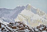 Kanchenjunga reduction linocut print