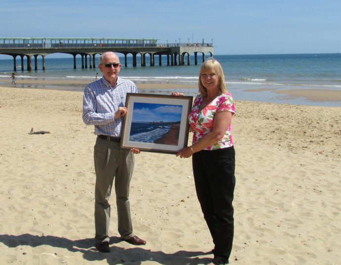 Presenting my paintings to Boscombe & Southbourne Rotary Club