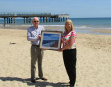 Presenting my paintings to Boscombe & Southbourne Rotary Club